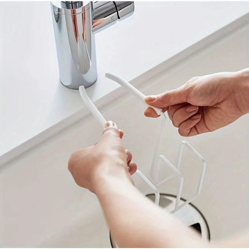 2-Pack Wall-Mount Kitchen Sponge Rack | Rustproof Faucet Organizer Kitchen Sink Organizer QXL