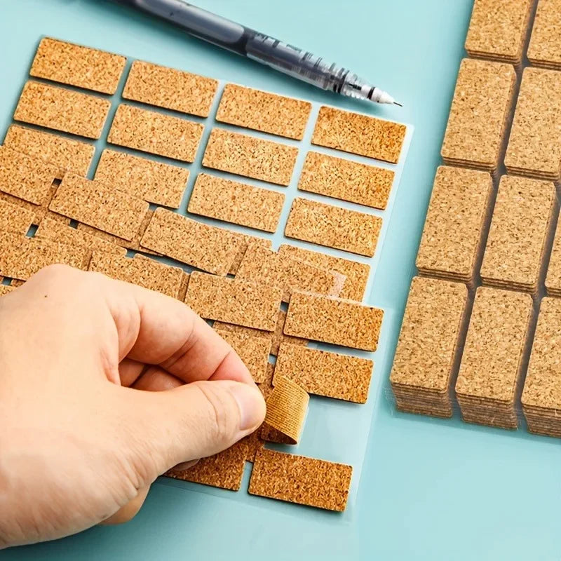 6-Sheet Waterproof Cork Labels for Organizing & Classifying Cork Adhesive Labels QXL