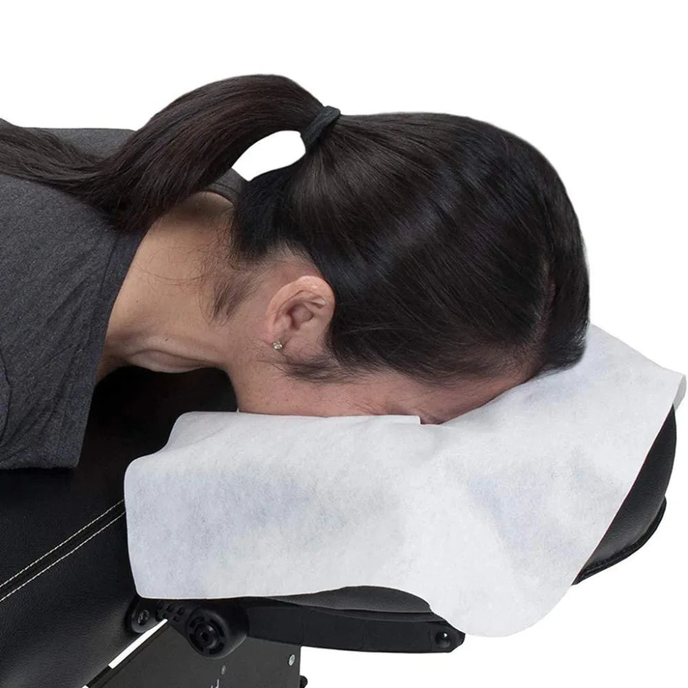 100-Pack Disposable Face Hole Towels | Massage & Spa Bed Disposable Massage Towel QXL