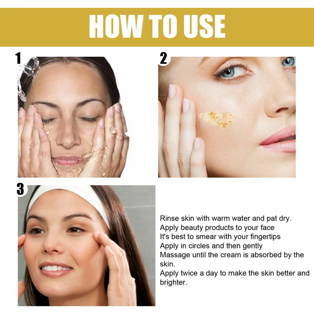24K Gold Face Serum | Firming, Brightening & Anti-Aging Cream Gold Face Serum QXL