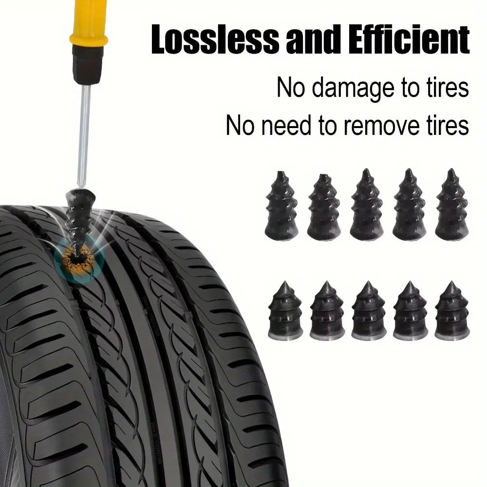Tubeless Tire Repair Kit – Car, Bike, Motorcycle & Truck Tire Repair Kit QXL