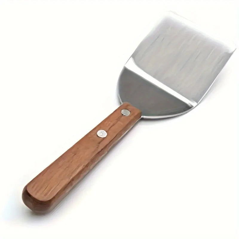 Stainless Steel Brownie Spatula with Wooden Handle Baking Spatula QXL 1pc