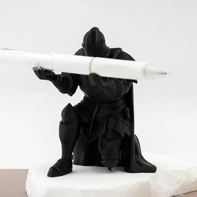 Knight Pen Holder | Medieval Resin Desktop Organizer & Decor Desk Pen Holder QXL A2