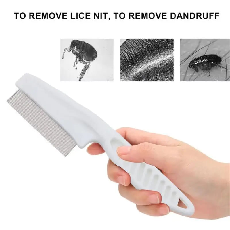 Stainless Steel Fine-Tooth Comb – Kids, Adults & Pet Grooming Fine Tooth Comb QXL