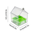 Decorative Bird Feeder House with Bath Tub & Food Dish Bird Feeder House QXL Green