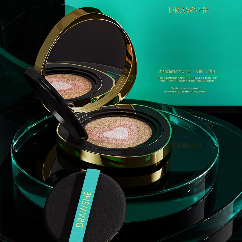 Korean Air Cushion BB CC Cream 3-in-1 Foundation & Concealer Set Cushion Foundation Set QXL