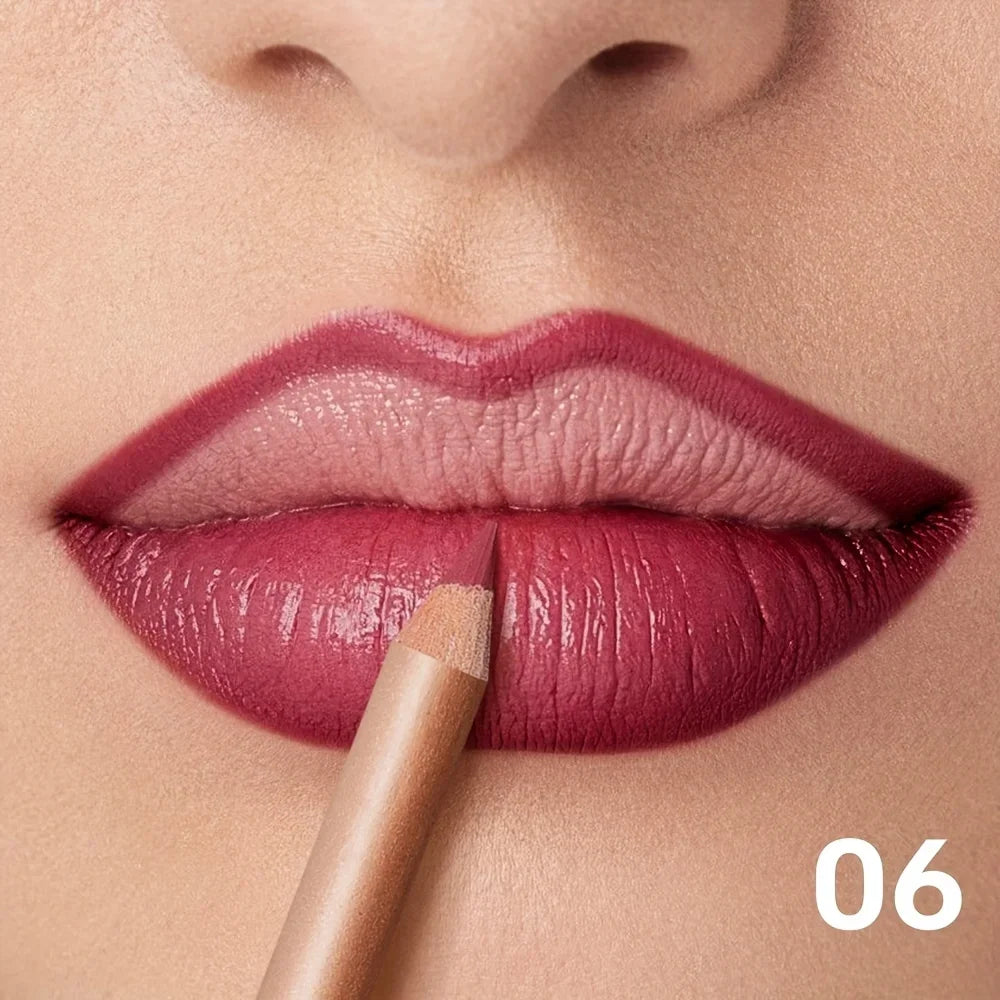 Nude Matte Lip Liner – Waterproof High-Pigment Lip Pencil Lip Liner Pencil QXL 06