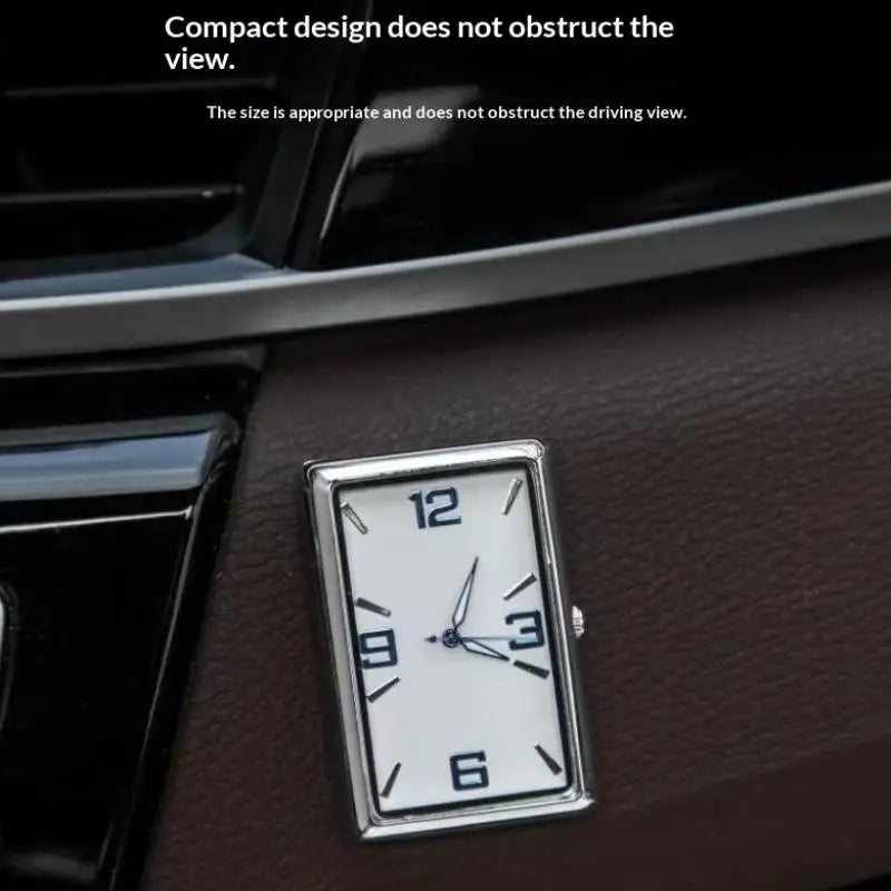 Car Air Vent Clock | Quartz Square Metal Auto Interior Clock Car Vent Clock QXL