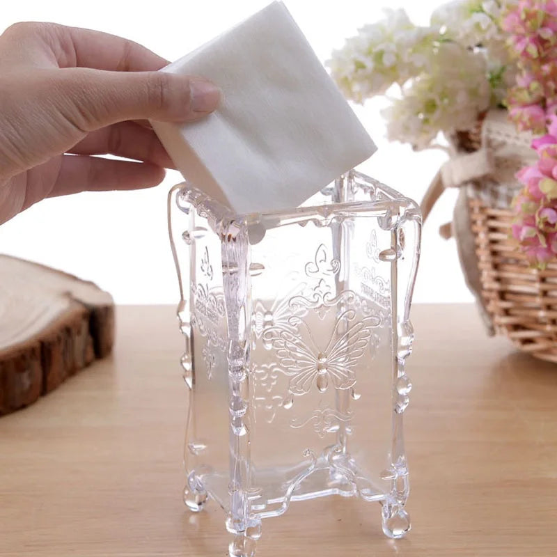 Butterfly Acrylic Makeup Organizer | Cotton Pad & Cosmetic Storage Acrylic Makeup Organizer QXL