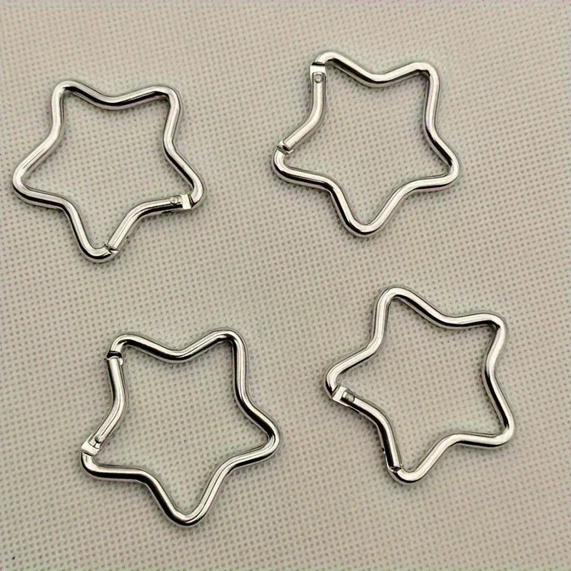 Star Aluminum Carabiner Keychain Clips | Camping & Backpack Hook Carabiner Keychain Clip QXL