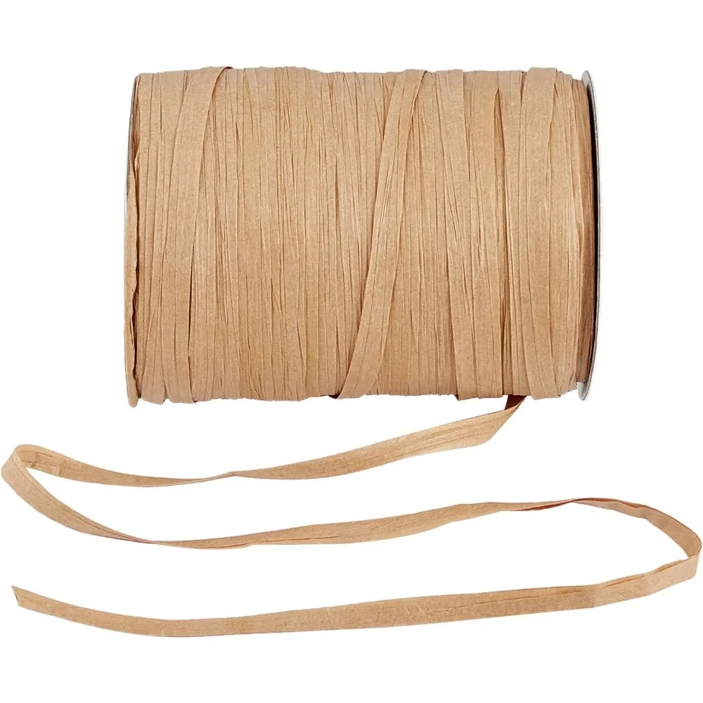 300m Natural Raffia Ribbon 6.5mm | Gift Wrapping & DIY Crafts Craft Ribbon QXL