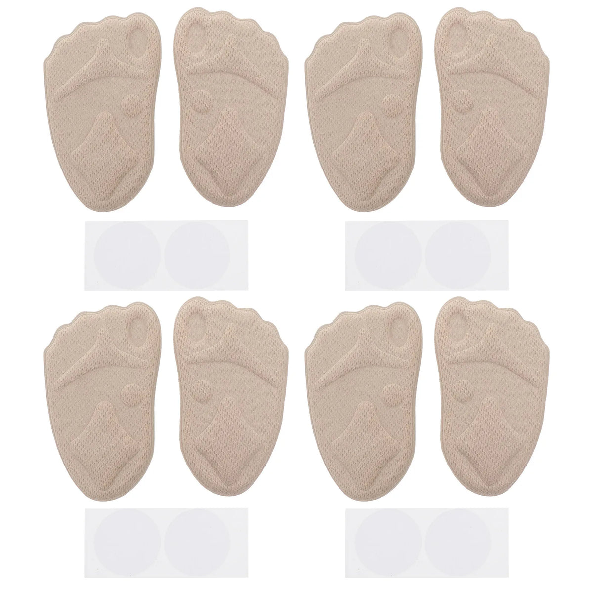 8-Pack Forefoot Cushion Pads | Half Shoe Insoles for High Heels Forefoot Shoe Insoles QXL Default Title