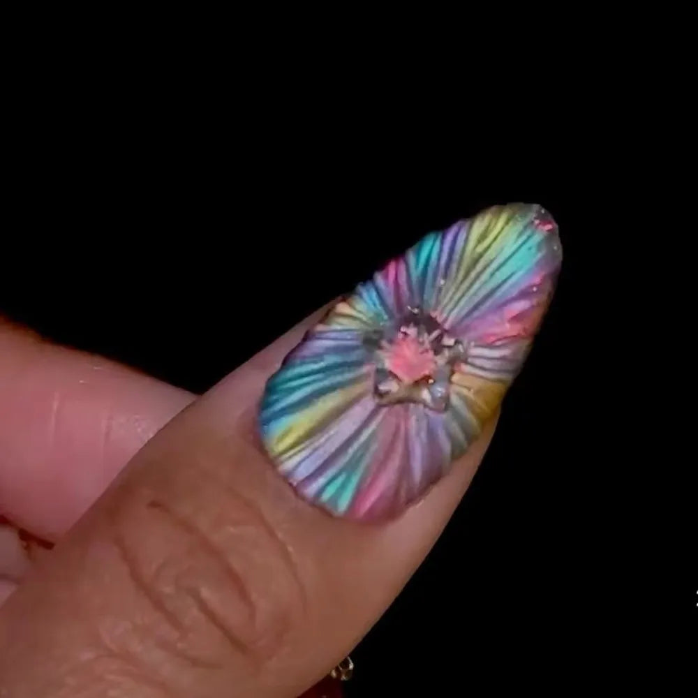 Mermaid Scale Nail Foils | 3D Mesh Fabric Stickers & Decals Nail Foil Stickers QXL