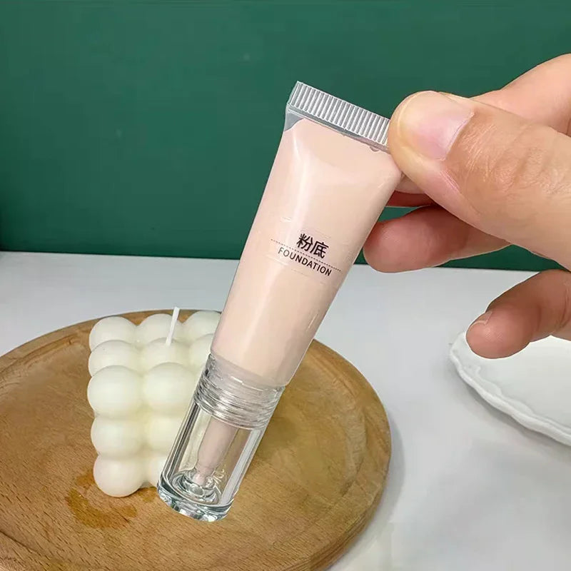 2-Pack Refillable Cosmetic Soft Tubes 10/15ml with Dropper Refillable Cosmetic Tubes QXL