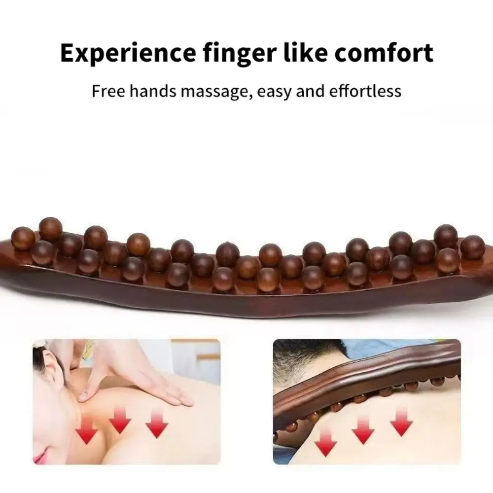 37-Bead Handheld Body Massage Stick | Back Scraping Tool Body Massage Stick QXL