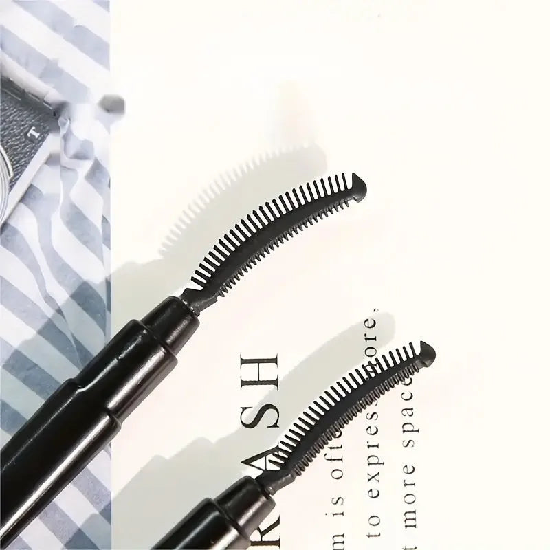 Silicone Mascara Wand & Lash Separator | Eyebrow Brush with Cap Mascara Wand & Spoolie QXL