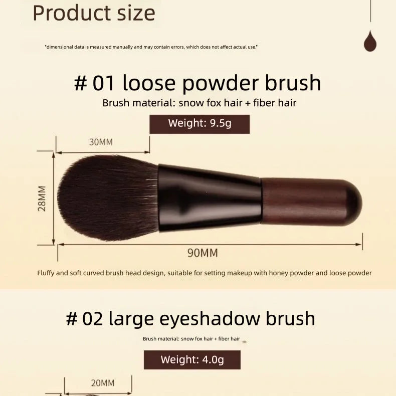 7-Piece Mini Makeup Brush Set | Powder, Blush & Eye Brushes Makeup Brush Set QXL