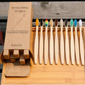 10-Pack Bamboo Toothbrushes | BPA-Free, Eco-Friendly, Soft Bristles Bamboo Toothbrush Set QXL 10Pcs Mix colors