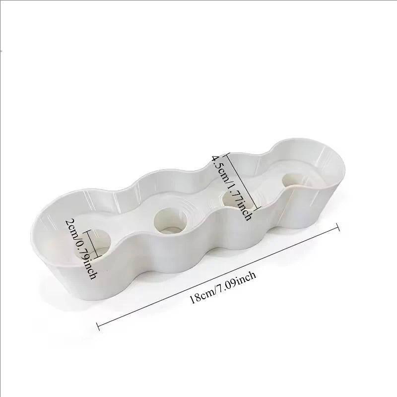 4-Slot Condiment Tube Holder for Fridge & Pantry | ABS Kitchen Tube Organizer QXL 1pcs-white