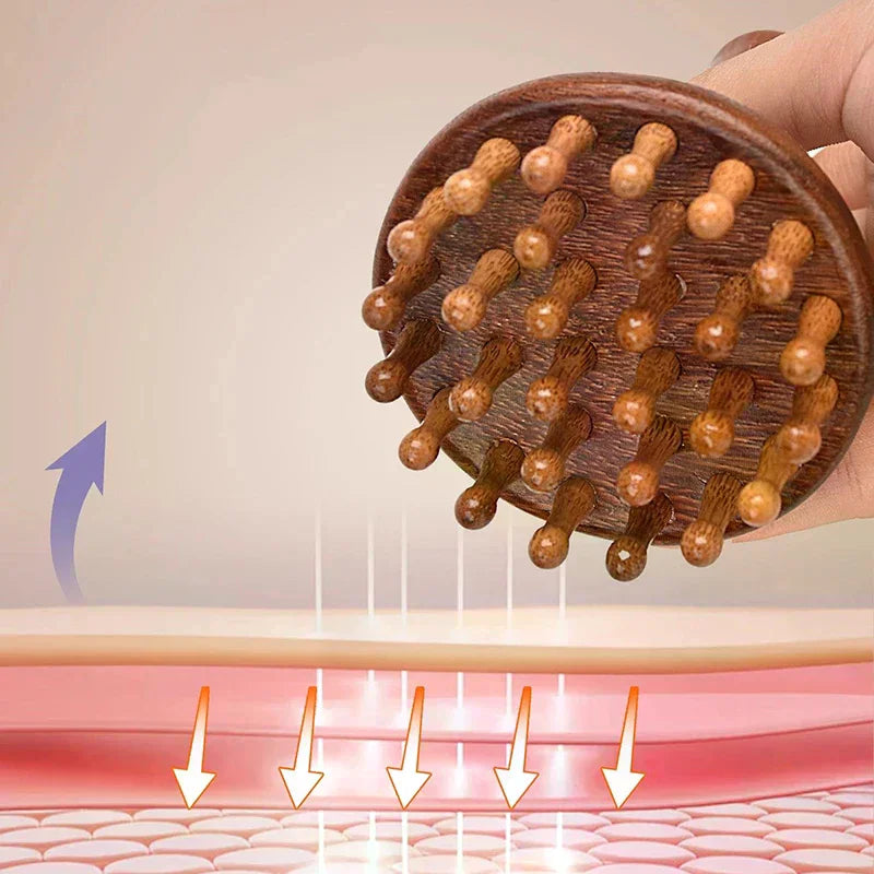Sandalwood Gua Sha Massage Brush | Body Meridian Massager Gua Sha Massage Brush QXL Default Title