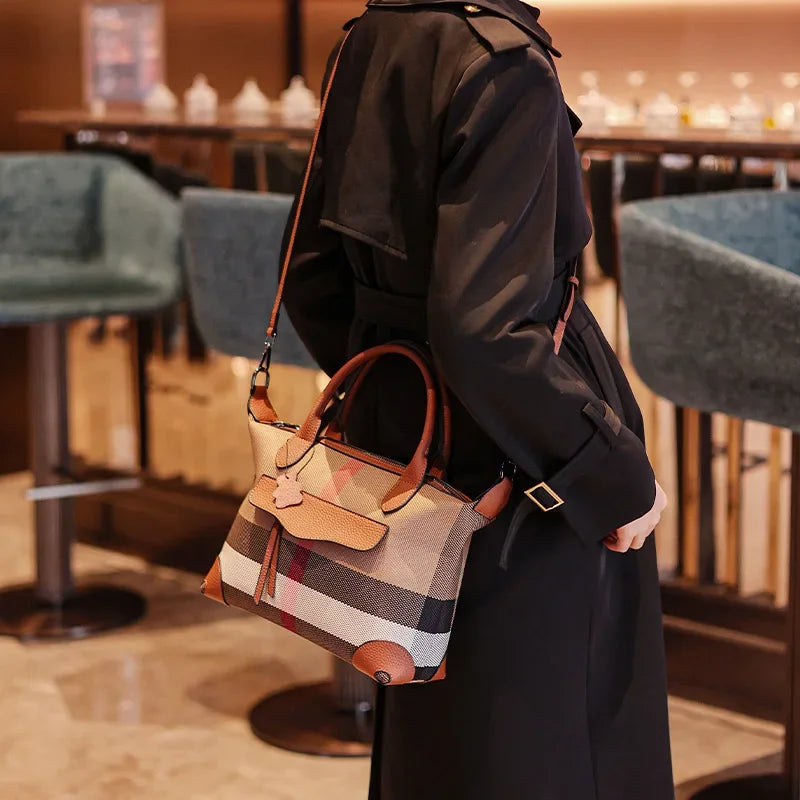 Luxury Leather Diaper Bag | Large Crossbody Tote for Moms Leather Diaper Bag QXL