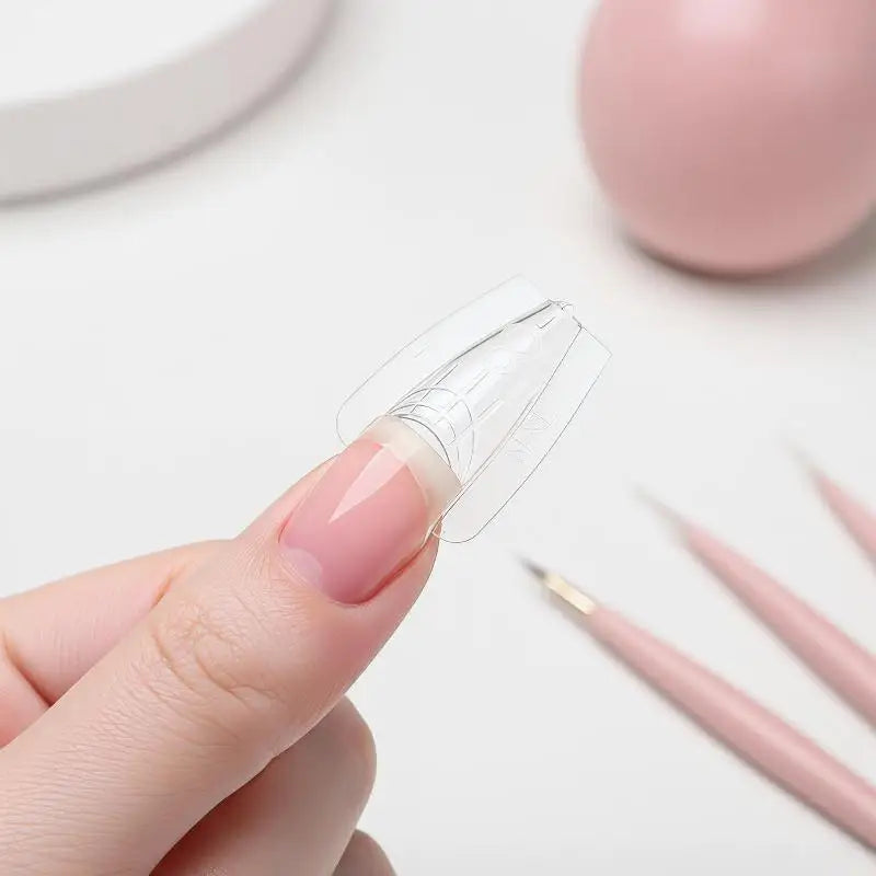 60-Pc Dual Nail Forms | Sandwich Mold for Gel & Acrylic Dual Nail Forms QXL
