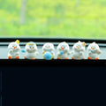 6-Pack Mini Duck Car Dashboard Ornaments | Resin Decor Set Car Dashboard Ornament QXL 6pcs