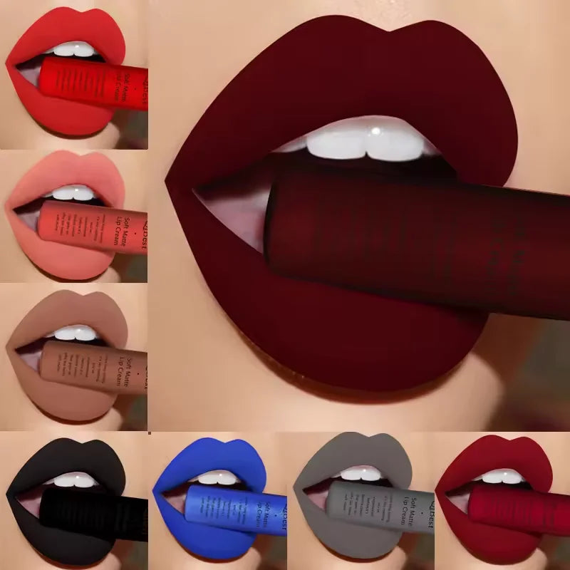 QIBEST Velvet Matte Liquid Lipstick | Long-Lasting Lip Gloss Matte Liquid Lipstick QXL