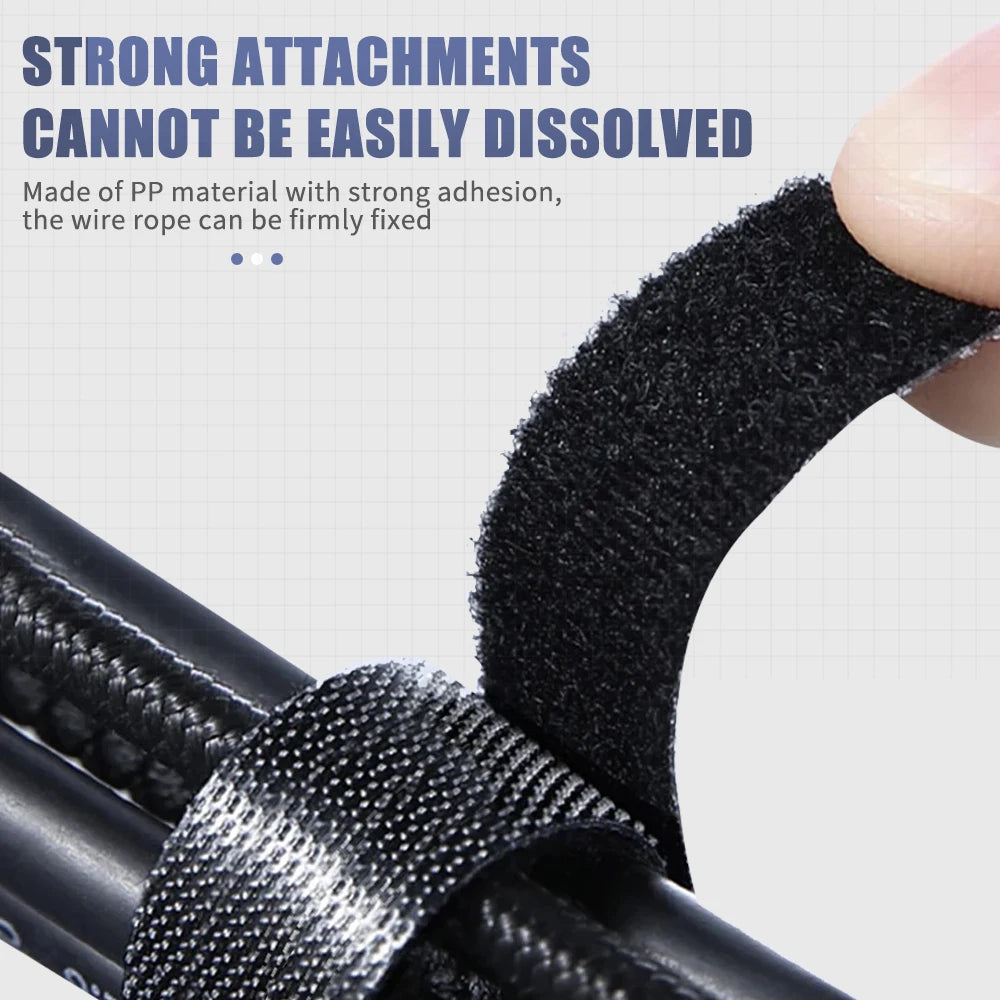 5M Reusable Nylon Cable Organizer Wire Winder Tape Cable Organizer Tape QXL
