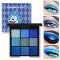 9-Shade Blue Eyeshadow Palette | Glitter, Shimmer & Matte Eyeshadow Palette QXL Blue Eyeshaow