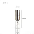 Refillable Glass Perfume Spray Atomiser | Travel Portable Perfume Atomiser QXL Silver 2ml
