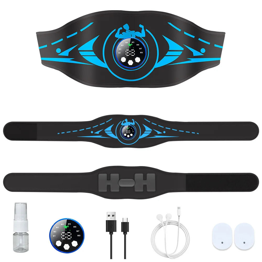 EMS Smart Waist Massage Belt | Rechargeable Abdominal Trainer EMS Massage Belt QXL A3-