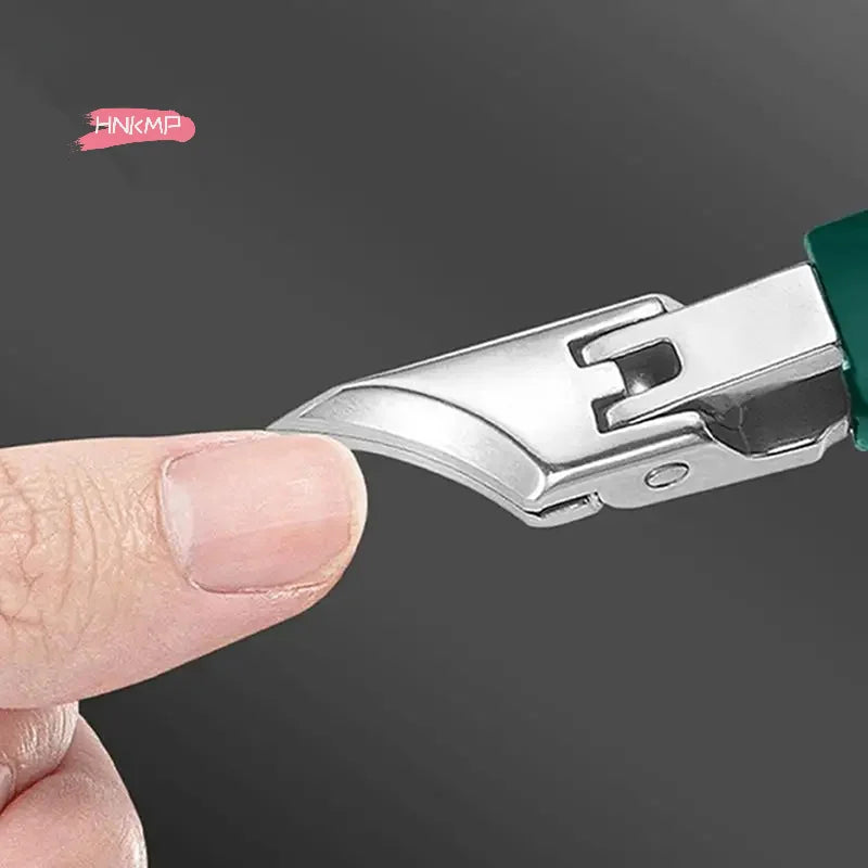 Curved Stainless Steel Nail Clipper – Anti-Splash & Cuticle Remover Nail Clipper QXL