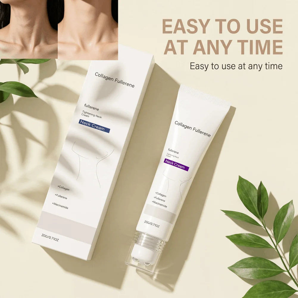50ml Collagen & Fullerene Firming Neck Cream | 72-Hr Moisture Neck Firming Cream QXL