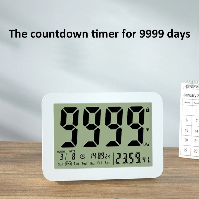 9999-Day Digital Countdown Timer Clock | Large Screen Digital Countdown Timer QXL