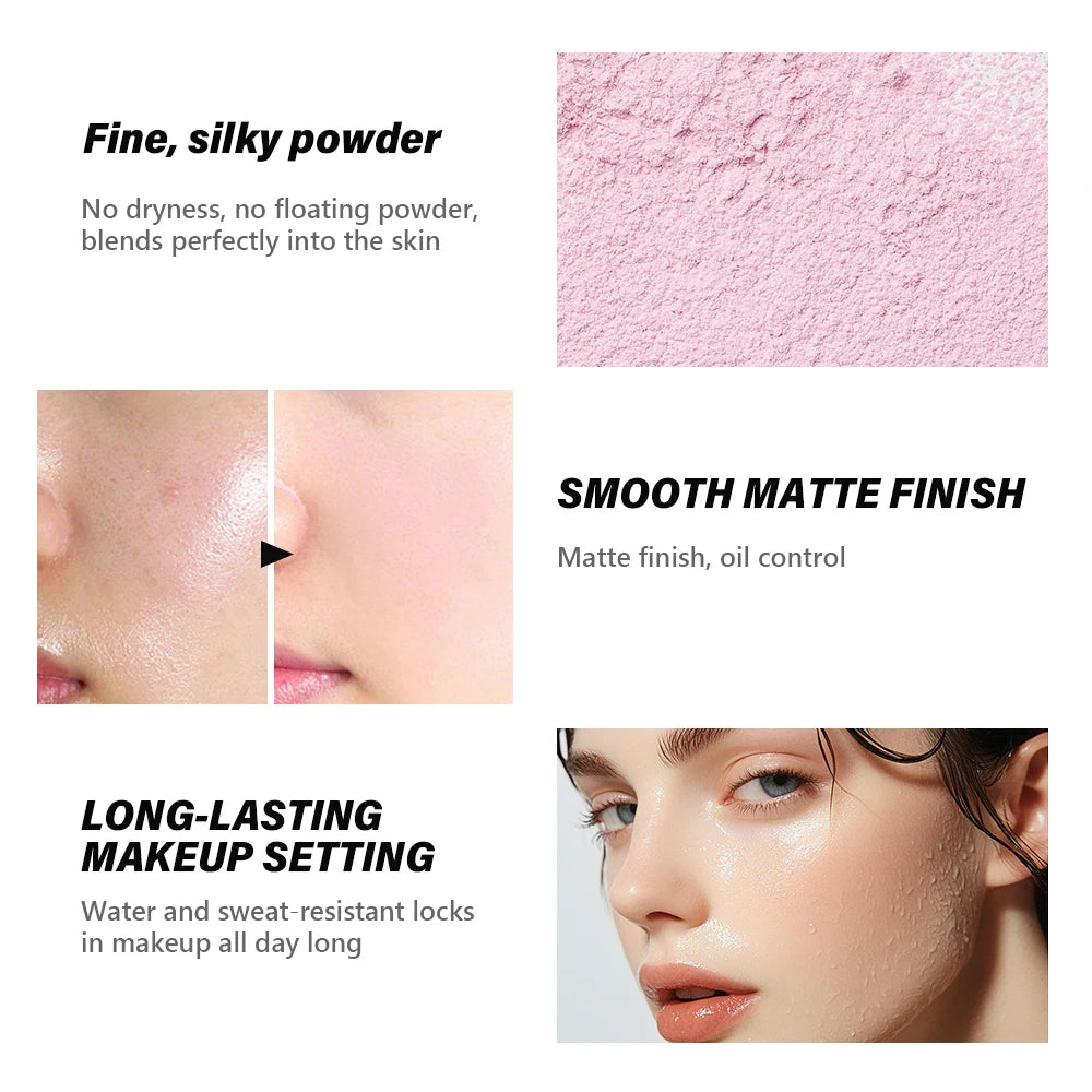 Lakerain Loose Setting Powder – Matte Oil Control, 20g Loose Setting Powder QXL