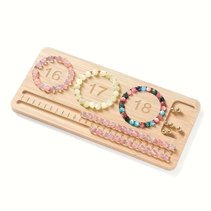 Solid Wood Bead Board for Bracelets | Jewelry Design Tray Jewelry Making Tool QXL