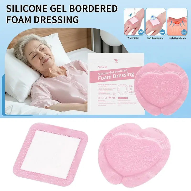 Silicone Foam Adhesive Dressing Pad – Waterproof Sensitive Skin Foam Wound Dressing QXL