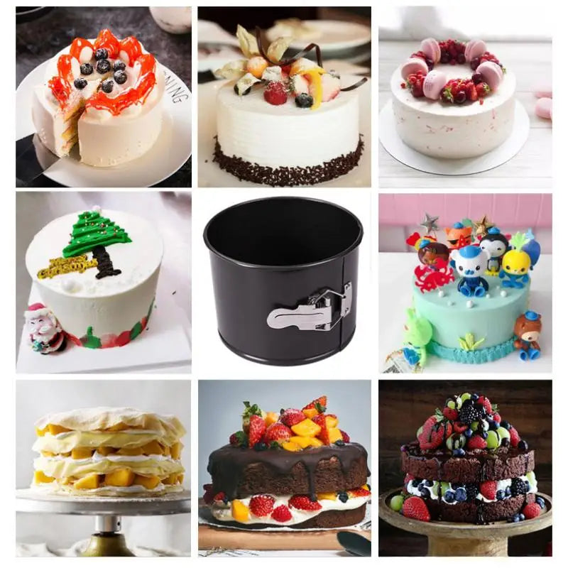 Non-Stick Carbon Steel Round Cake Pan | Removable Bottom Springform Cake Pan QXL