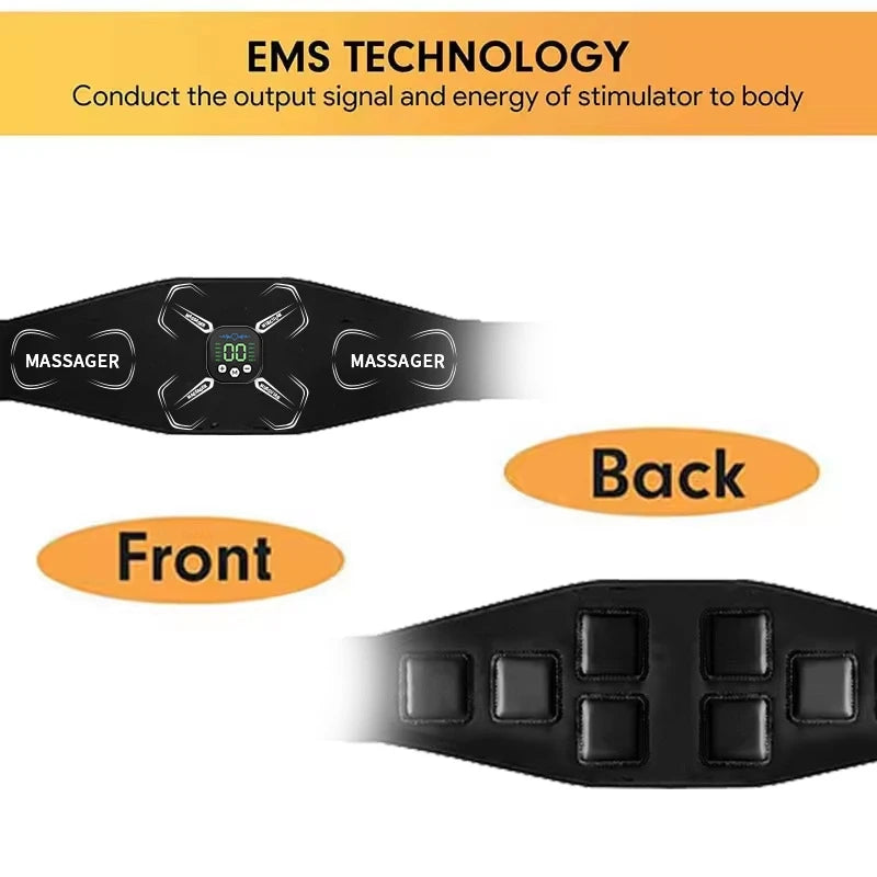 EMS Abdominal Trainer Belt | Muscle Toning & Slimming Device EMS Muscle Trainer Belt QXL