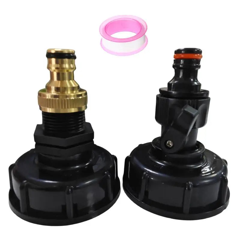 IBC Tank Valve Adapter 60mm Thread 1/2" & 3/4" Hose Connector Tank Valve Adapter QXL