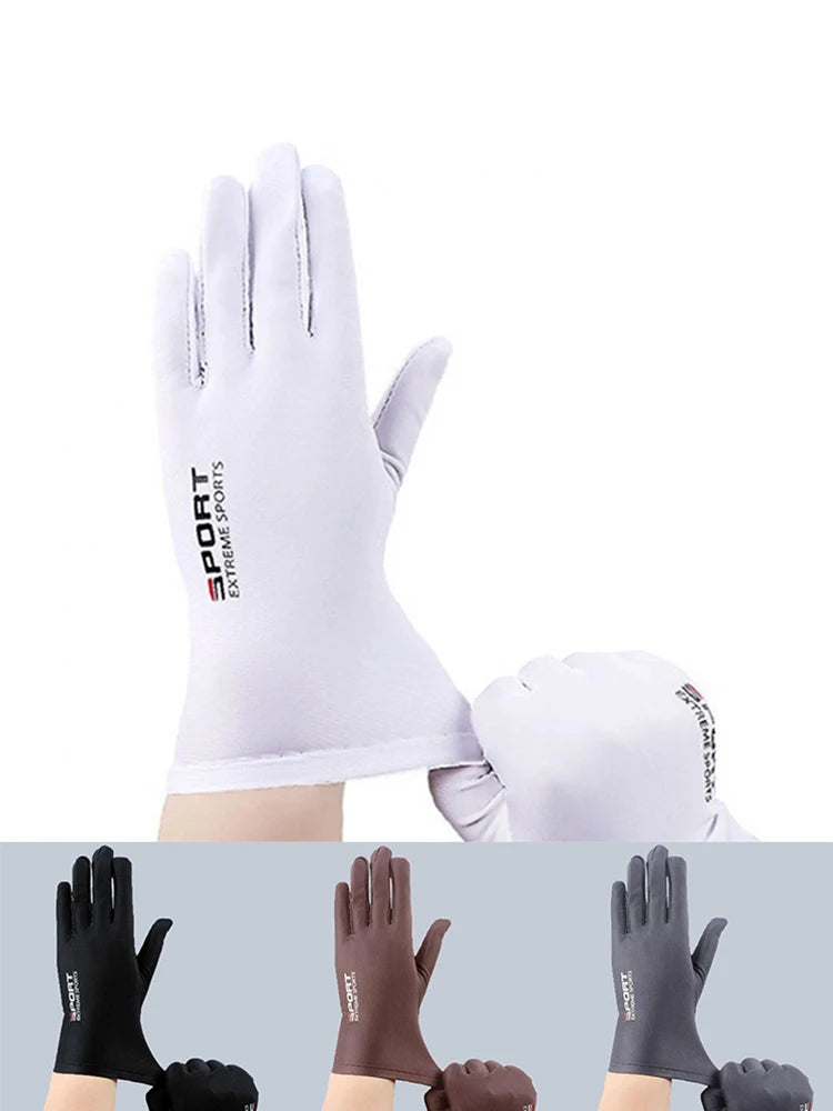 Ice Silk Full Finger Sun Protection Gloves | Cycling & Driving Sun Protection Gloves QXL