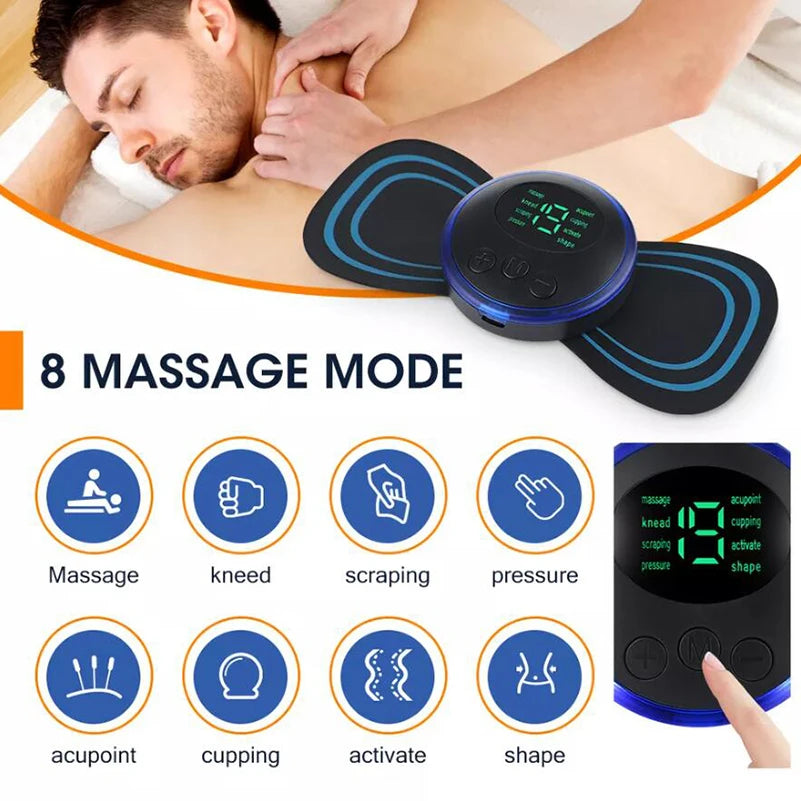 Portable EMS Neck & Body Massager | 8 Modes 19 Intensity Levels EMS Neck Massager QXL