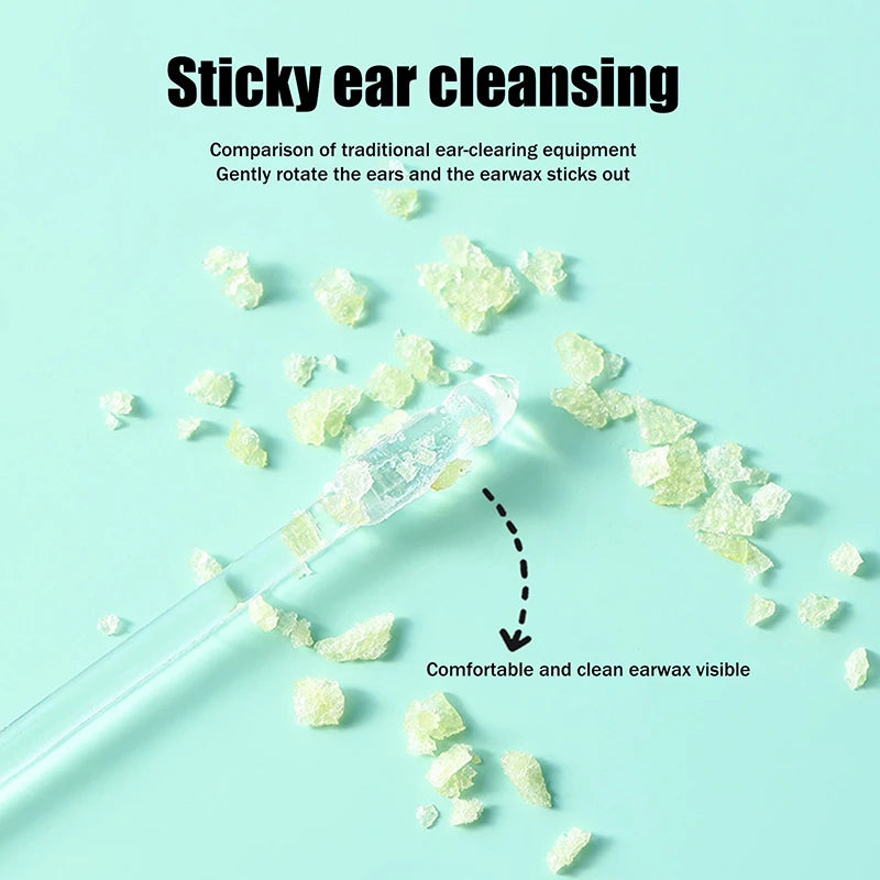 24-Pack Sticky Ear Wax Removal Tool | Soft Reusable Ear Pick Ear Wax Removal Tool QXL
