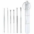 6-Pc Stainless Steel Ear Wax Remover Kit | Multi-Tip Cleaner Ear Wax Remover Kit QXL Silver