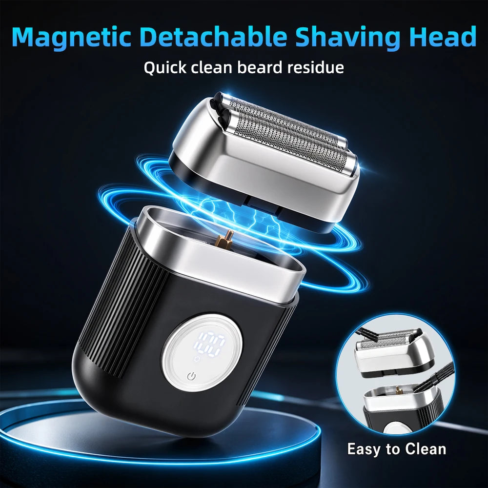 AFDEAL Mini Electric Foil Shaver for Men | Wet/Dry Razor Electric Foil Shaver QXL