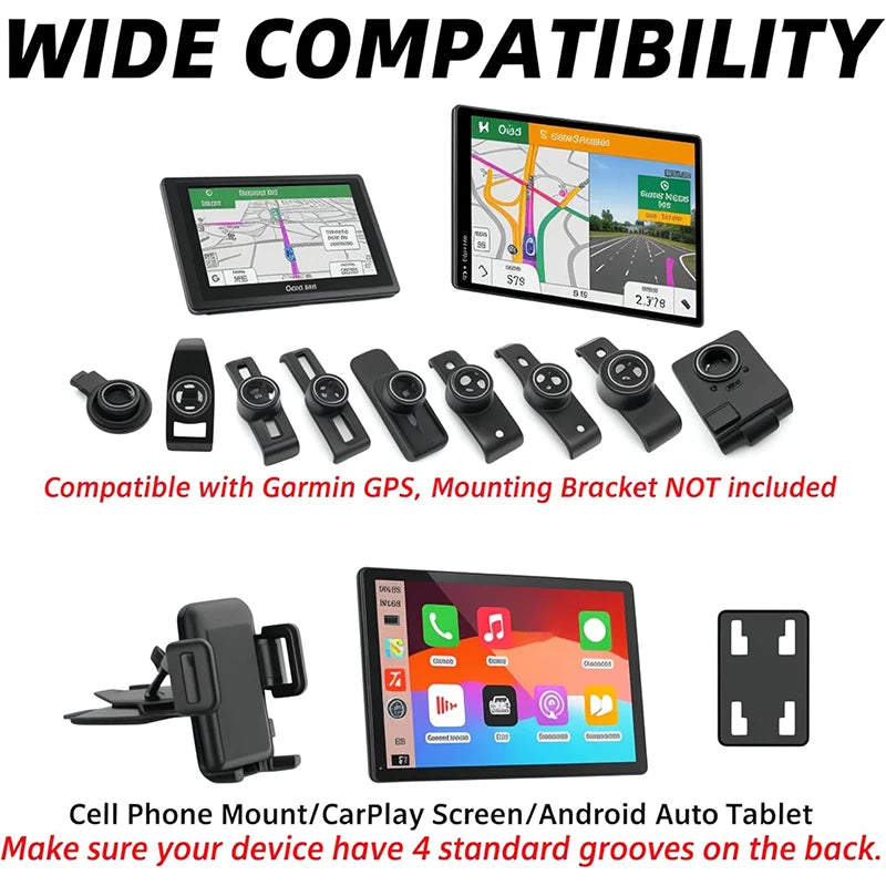 17mm Ball CD Slot Car Phone Mount | Fits 4–11 Inch Screens Car Phone Mount QXL