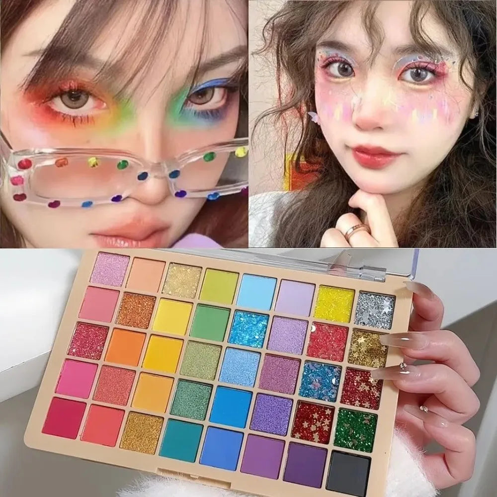 40-Color Eyeshadow Palette | Matte, Shimmer & Glitter Shades Eyeshadow Palette QXL