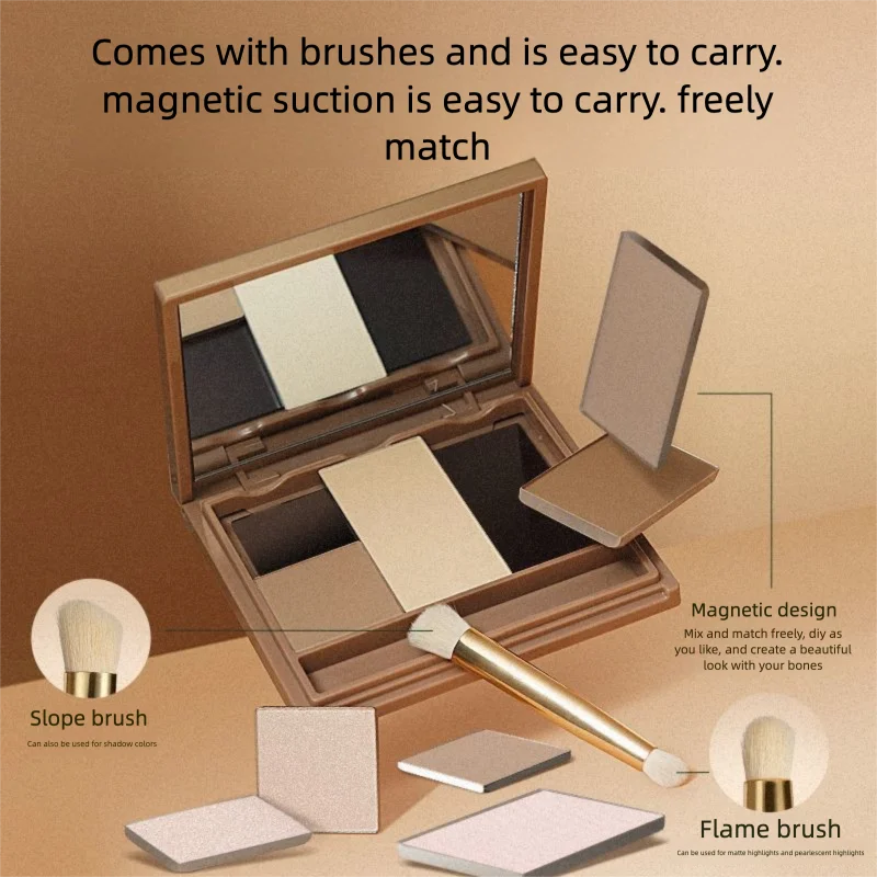 OUT OF OFFICE 3D Contour & Highlight All-in-One Face Palette Contour Highlight Palette QXL