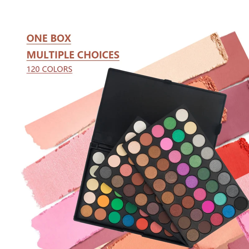 120-Color Eyeshadow Palette | Matte, Shimmer & Glitter Eyeshadow Palette QXL
